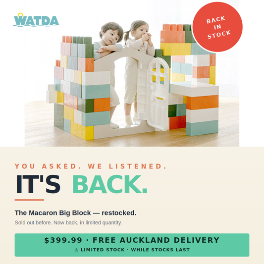 Macaron Big Block — Premium Korean Building Blocks (74 pcs) · BACK IN STOCK